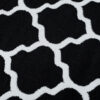 Tappeto Luxury Nero Bianco Geometrico Trellis