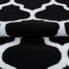 Tappeto Luxury Nero Bianco Geometrico Trellis