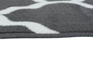 Tappeto Luxury Grigio Scuro Bianco Geometrico Trellis