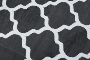 Tappeto Luxury Grigio Scuro Bianco Geometrico Trellis