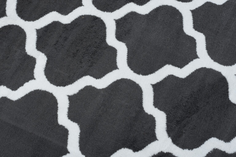 Tappeto Luxury Grigio Scuro Bianco Geometrico Trellis