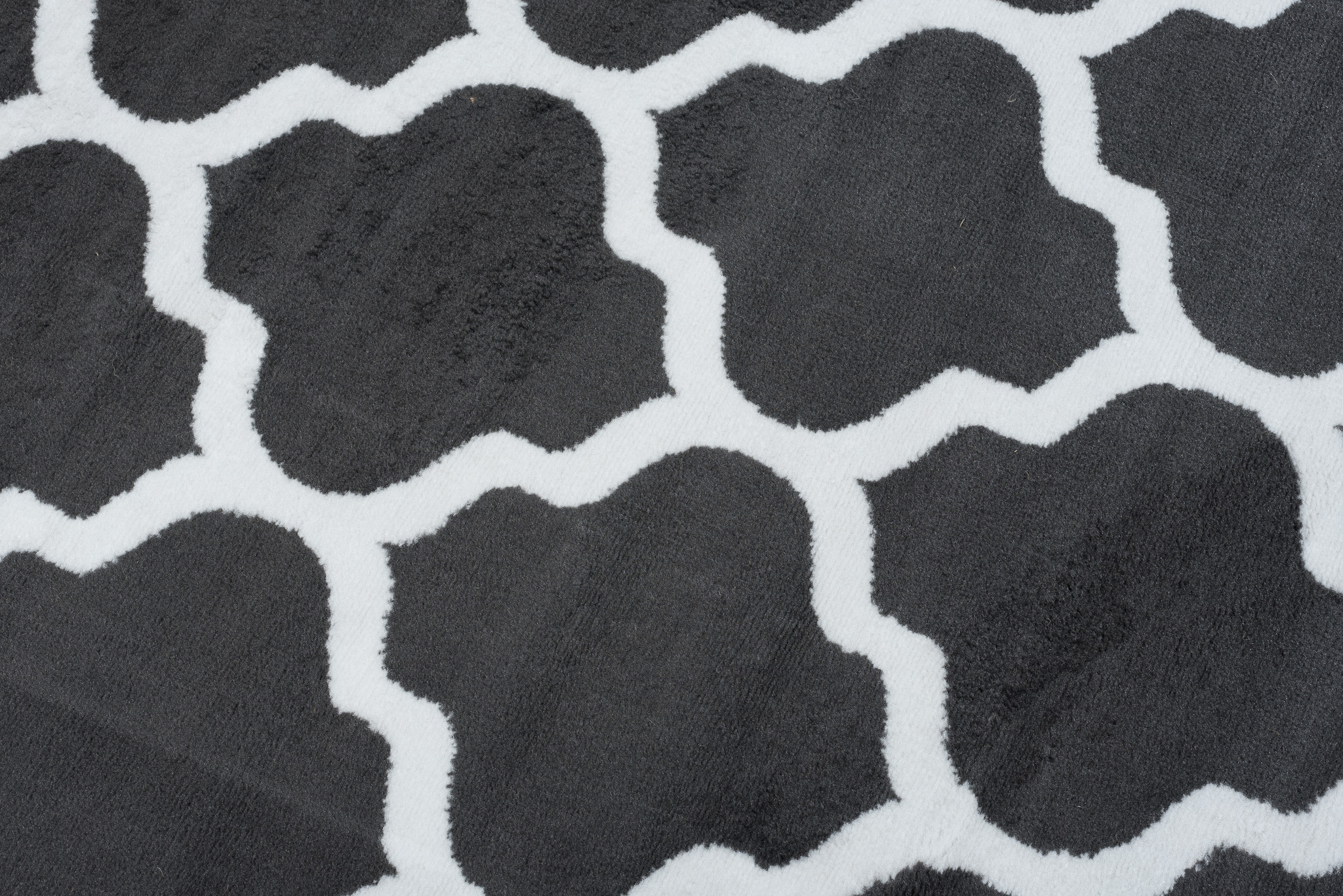 Tappeto Luxury Grigio Scuro Bianco Geometrico Trellis