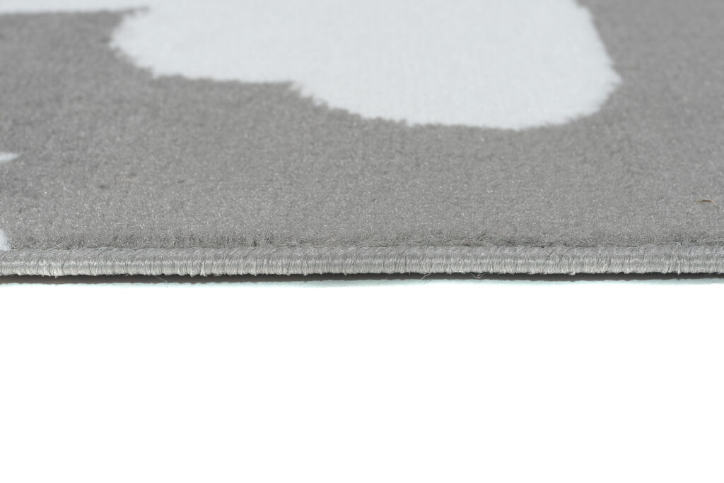 Tappeto Luxury Grigio Bianco Farfalle per Bambini