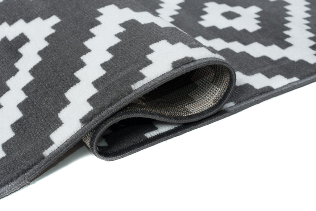 Tappeto Luxury Grigio Bianco Geometrico Diamante
