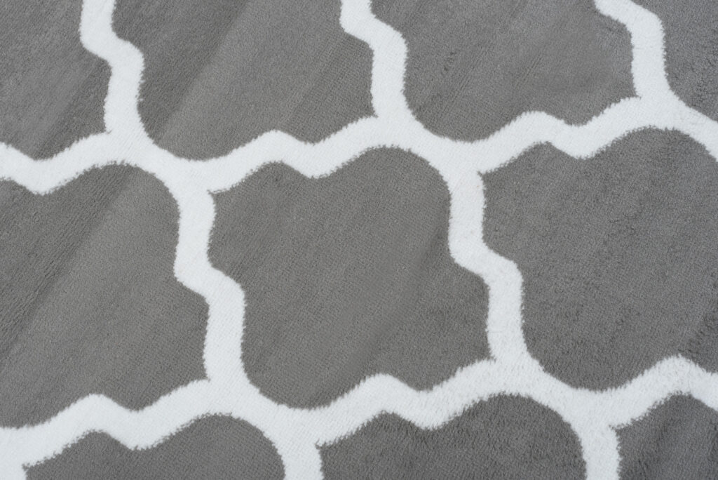 Tappeto Luxury Grigio Chiaro Bianco Geometrico Trellis