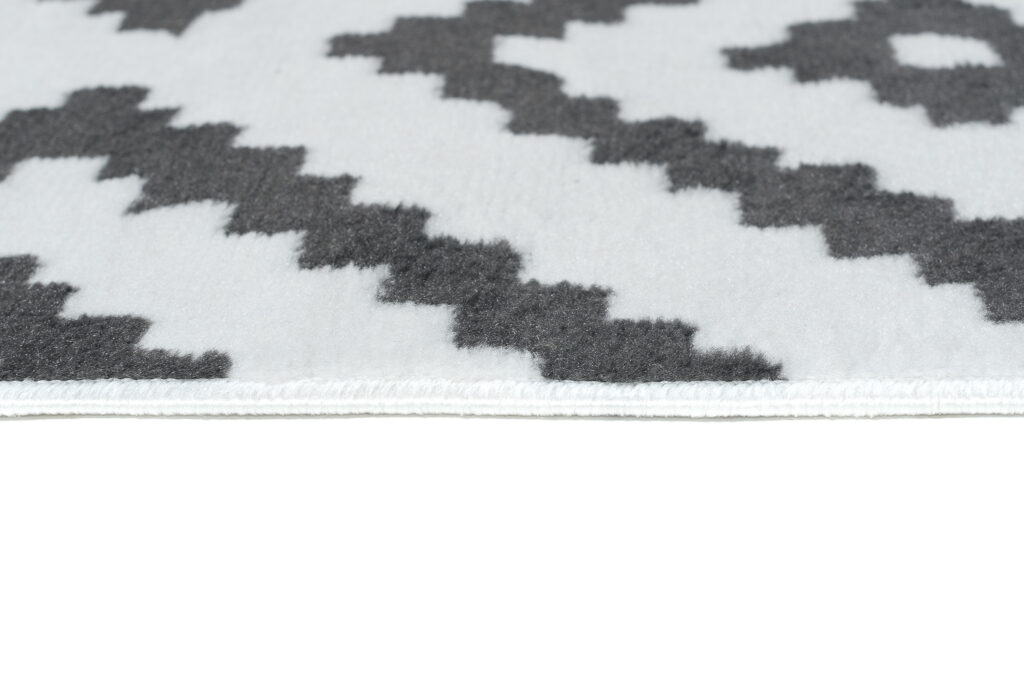 Tappeto Luxury Bianco Grigio Geometrico Diamante