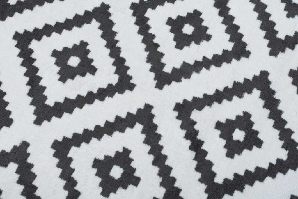 Tappeto Luxury Bianco Grigio Geometrico Diamante