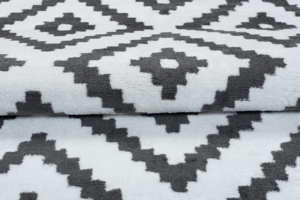 Tappeto Luxury Bianco Grigio Geometrico Diamante