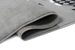 Tappeto Luxury Per Bambini Con Gufi Grigio Moderno A Pelo Corto