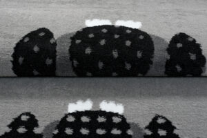 Tappeto Luxury Per Bambini Con Gufi Grigio Moderno A Pelo Corto