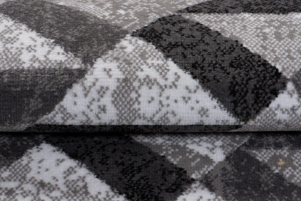 Tappeto Maya Grigio Nero Astratto ZigZag