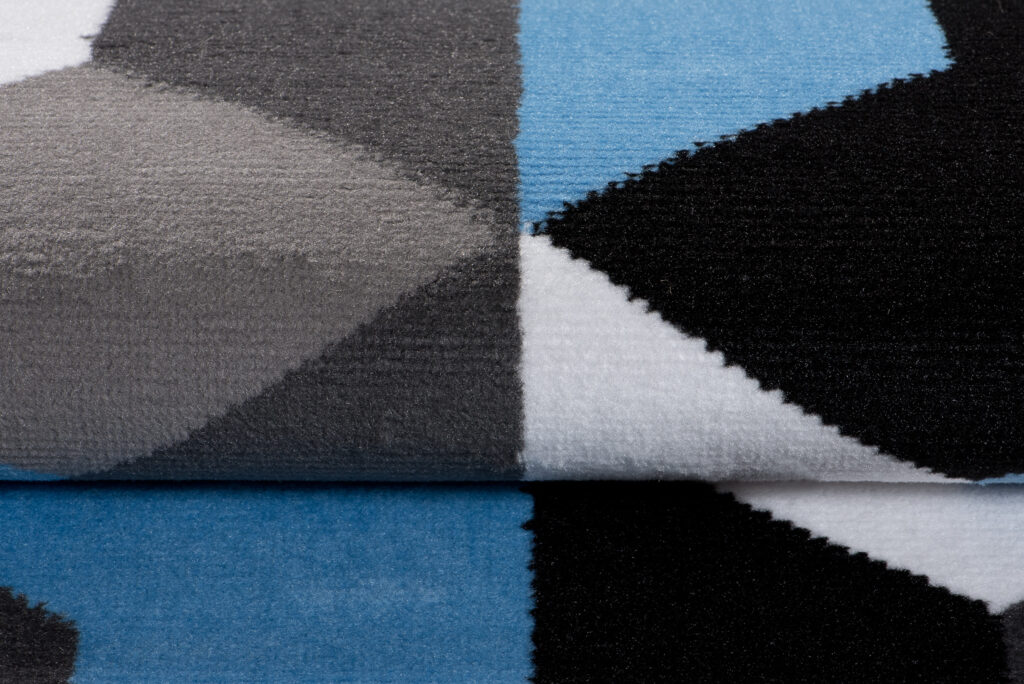 Tappeto Maya Grigio Blu Cubi