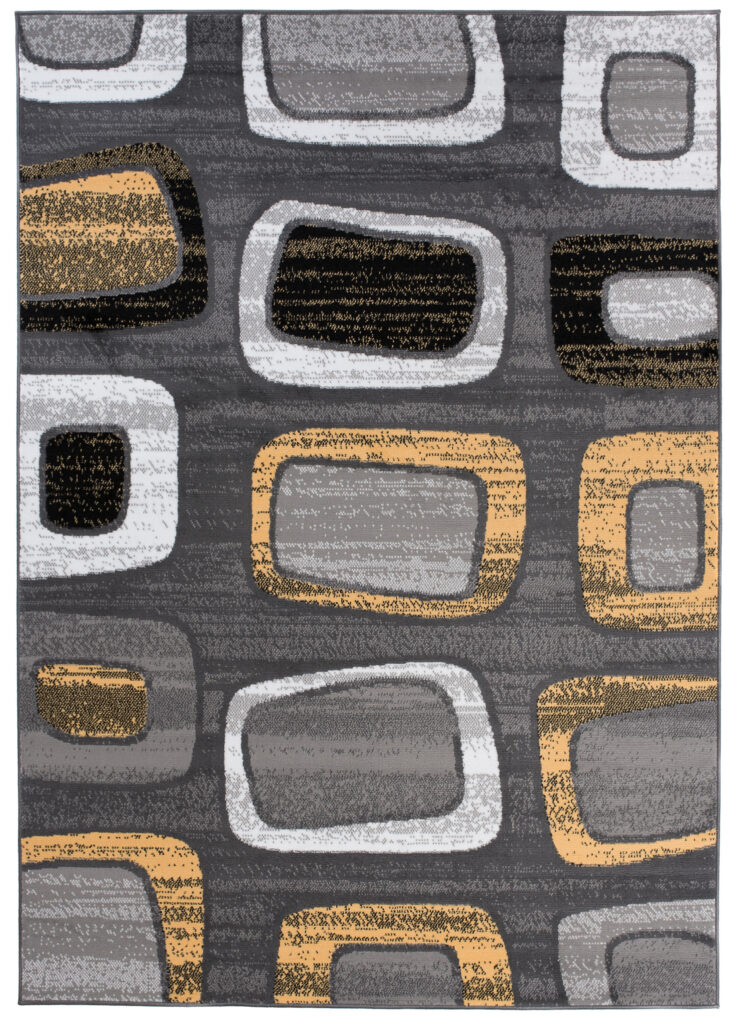 Tappeto Maya Giallo Grigio Geometrico
