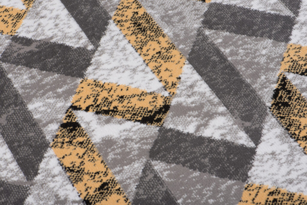 Tappeto Maya Grigio Giallo Astratto ZigZag