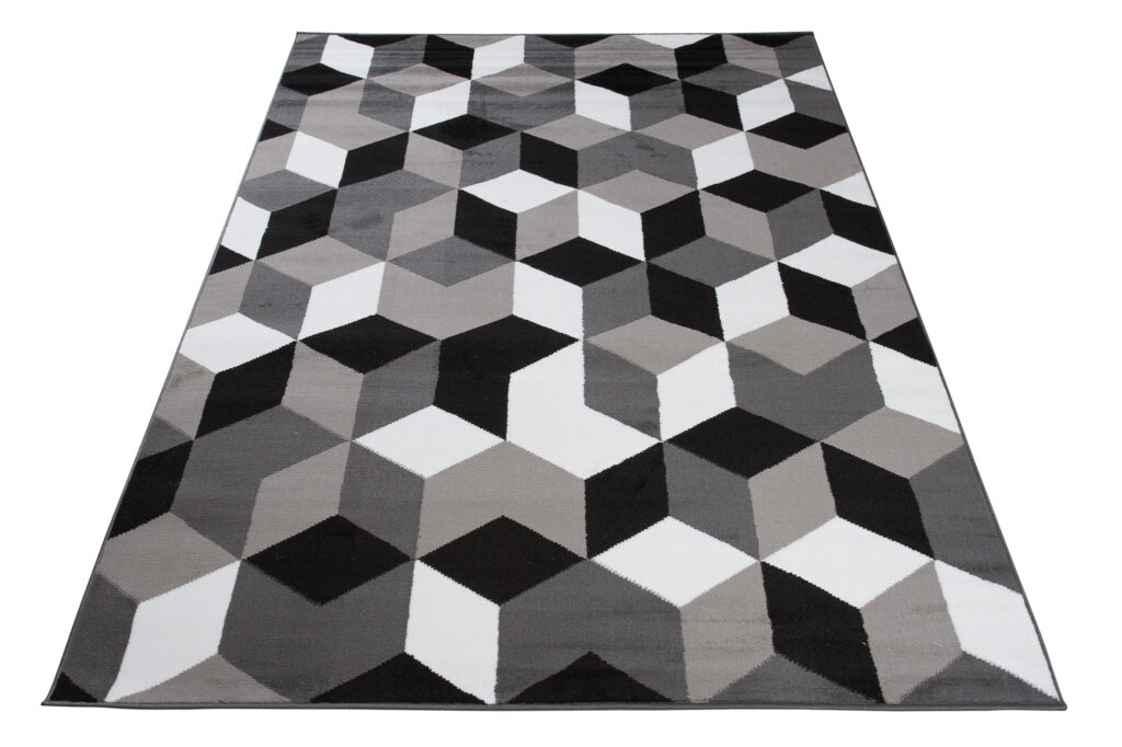 Tappeto Maya Grigio Nero Cubi