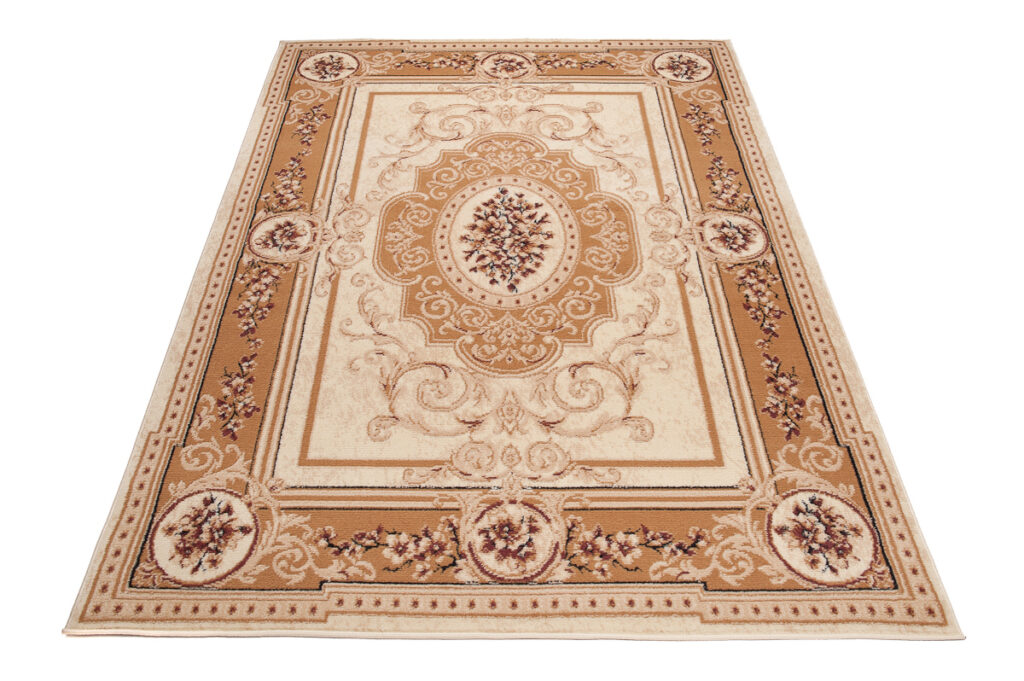 Tappeto Atlas Crema Beige Tradizionale Medaglione