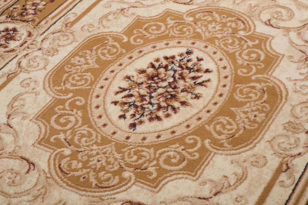 Tappeto Atlas Crema Beige Tradizionale Medaglione