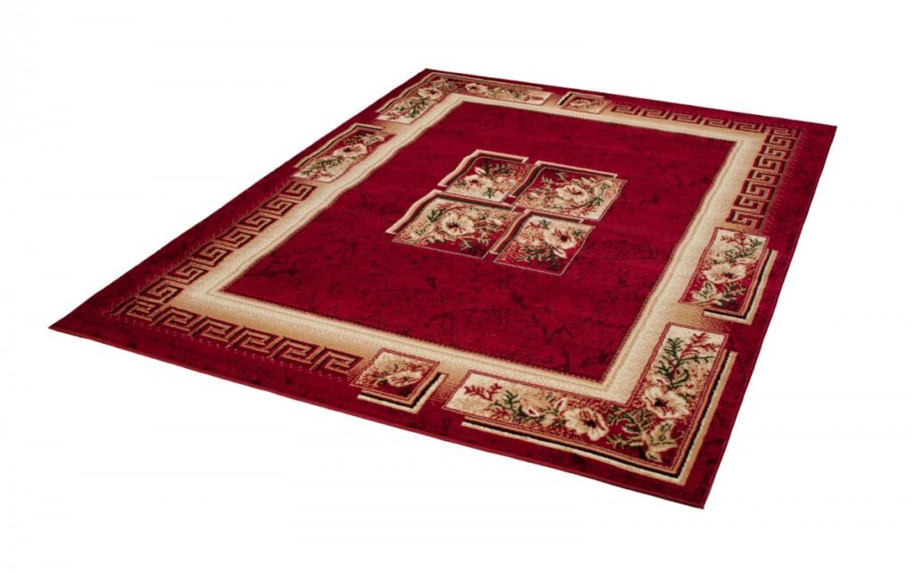 Tappeto Atlas Rosso Beige Classico Frame