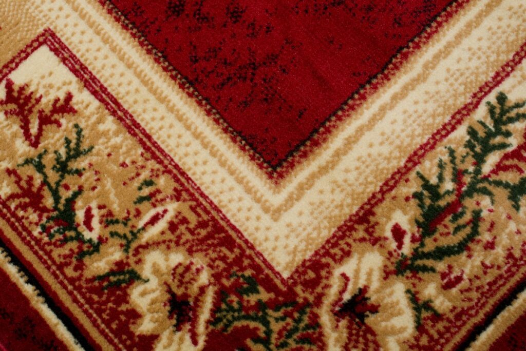 Tappeto Atlas Rosso Beige Classico Frame