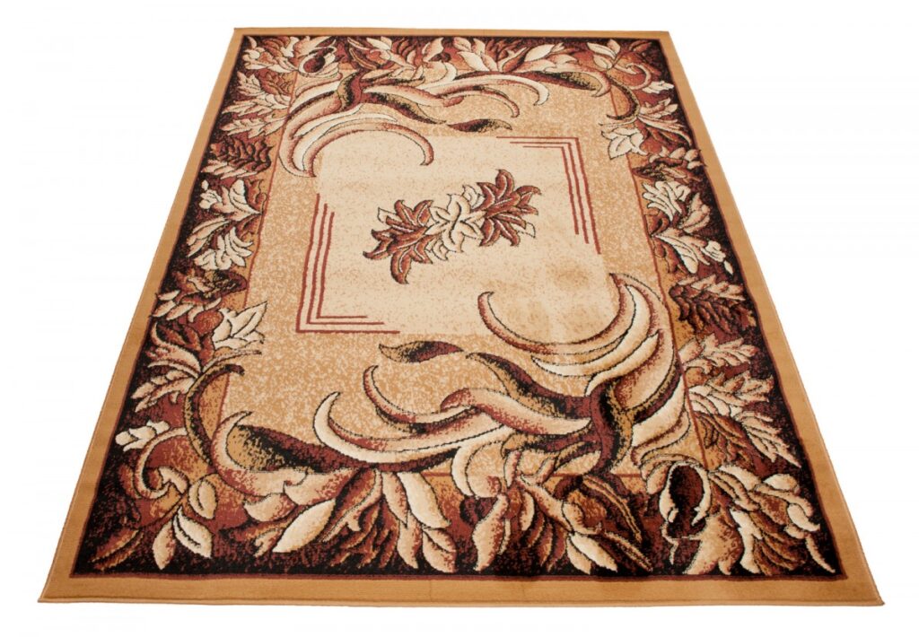 Tappeto Atlas Beige Marrone Classico Foglie