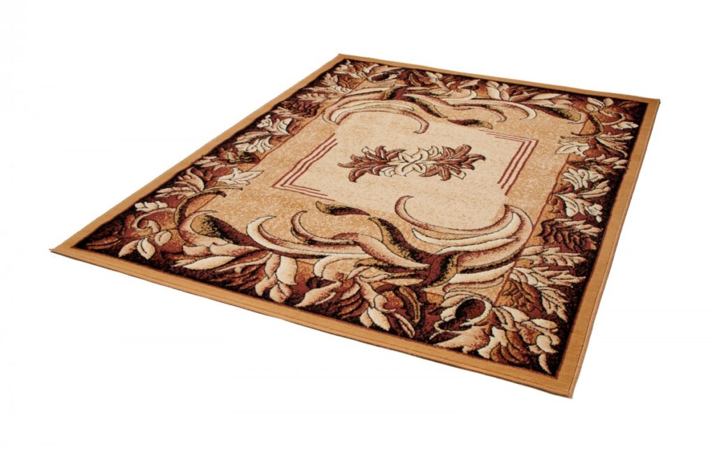 Tappeto Atlas Beige Marrone Classico Foglie