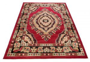 Tappeto Atlas Rosso Beige Tradizionale Rosetta
