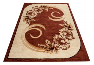 Tappeto Atlas Marrone Beige Classico Floreale