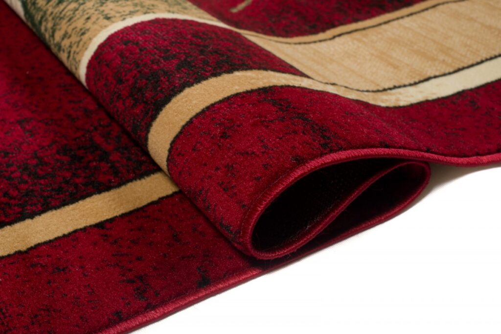 Tappeto Atlas Rosso Beige Astratto Frame