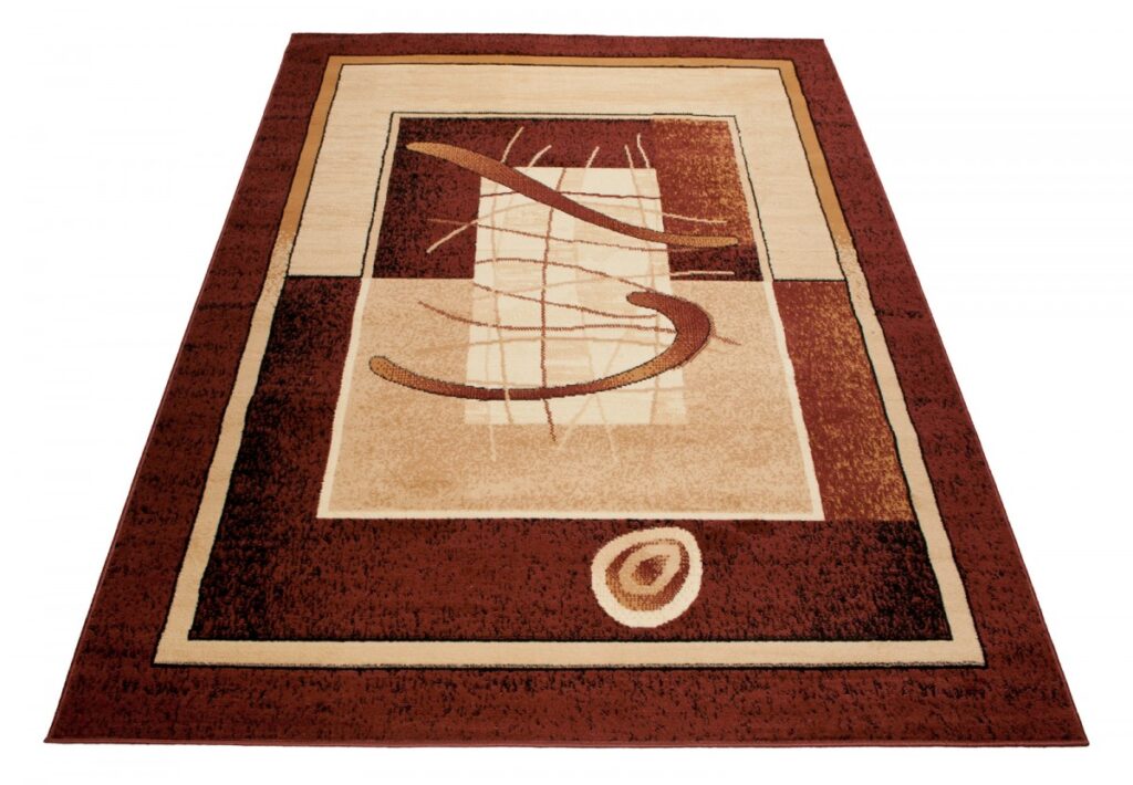 Tappeto Atlas Marrone Beige Astratto Cornice