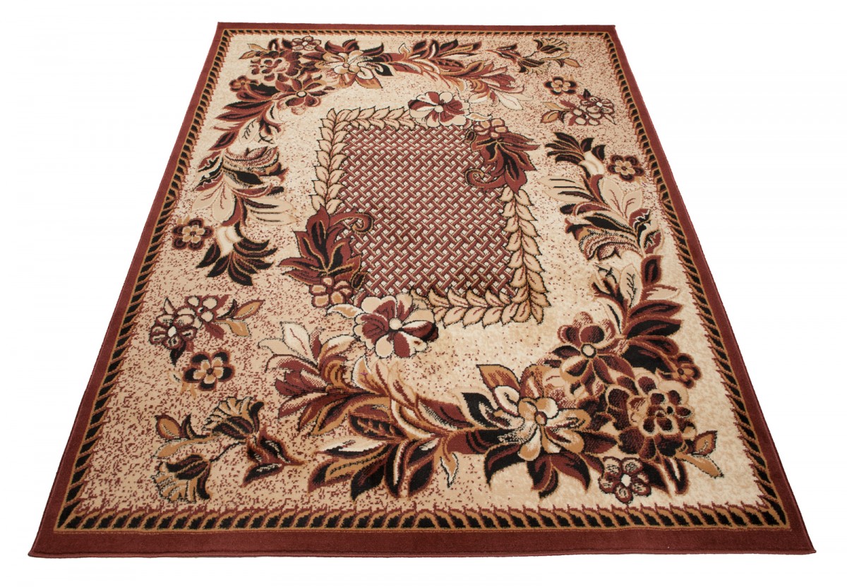 Tappeto Atlas Beige Marrone Moderno Floreale