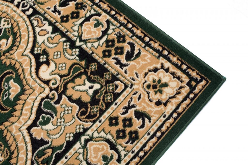 Tappeto Atlas Verde Beige Tradizionale Medaglione