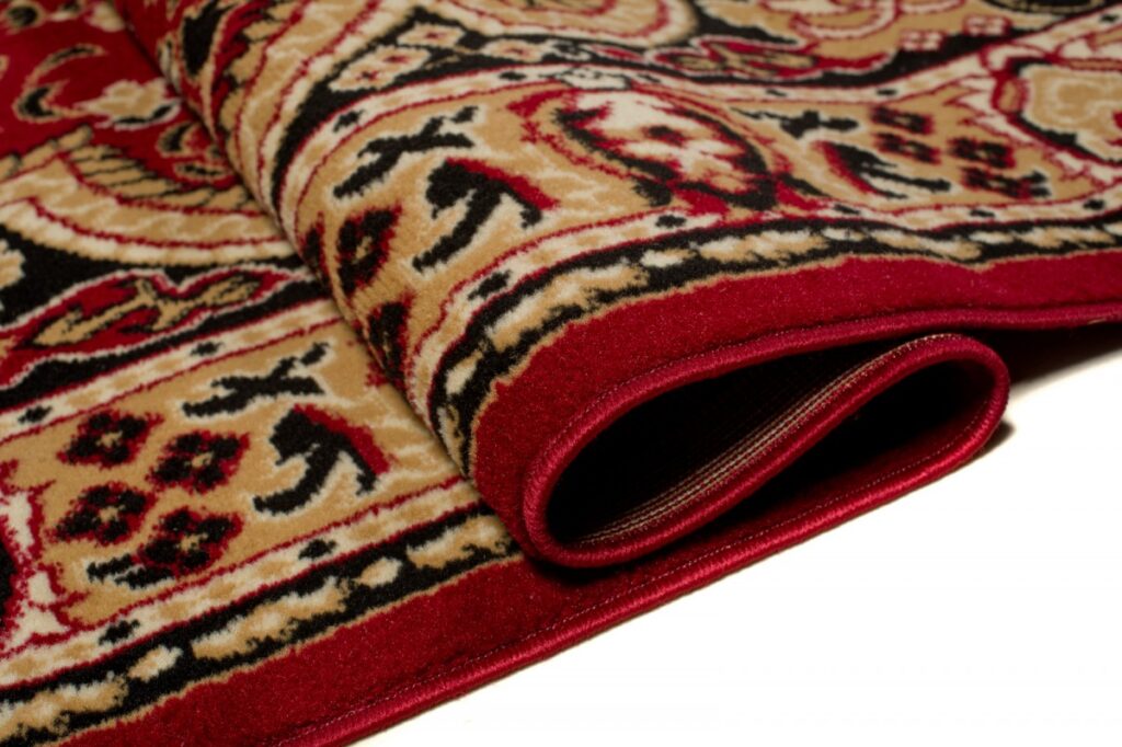 Tappeto Atlas Rosso Beige Tradizionale Medaglione