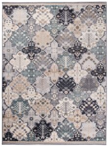 Tappeto Colorado Grigio Crema Mosaico Vintage