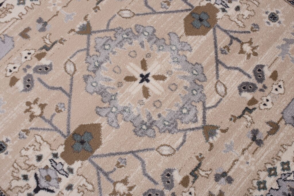 Tappeto Colorado Classico Beige Grigio Cornice