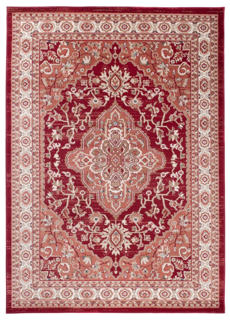 Tappeto Colorado Tradizionale Rosso Crema Ornamenti