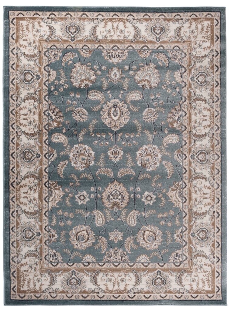 Tappeto Colorado Classico Blu Beige Ornamenti