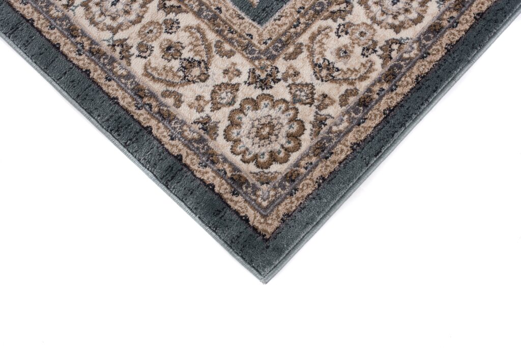 Tappeto Colorado Tradizionale Blu Beige Floreale