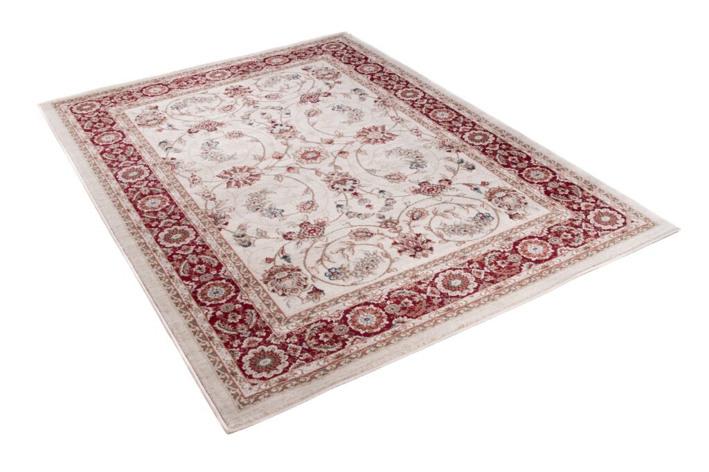 Tappeto Colorado Tradizionale Crema Rosso Floreale