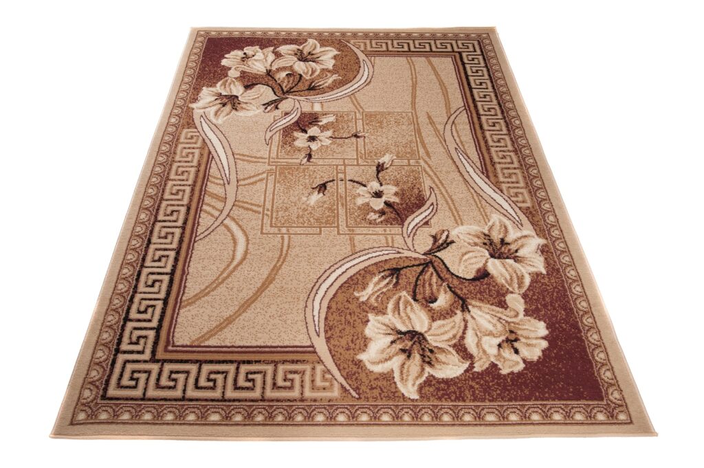 Tappeto Atlas Beige Marrone Classico Floreale