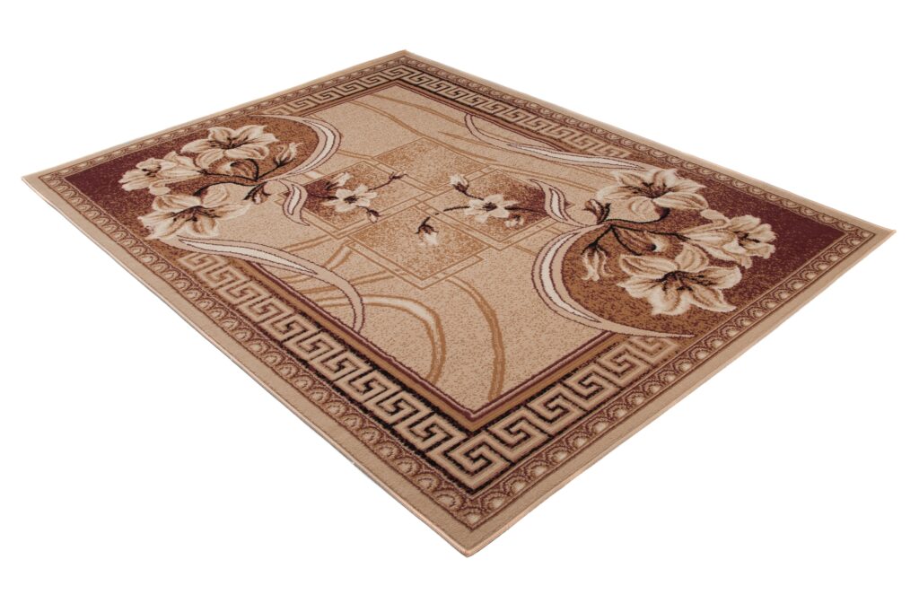 Tappeto Atlas Beige Marrone Classico Floreale