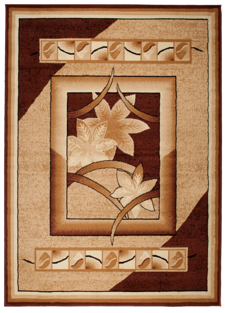 Tappeto Atlas Beige Marrone Geometrico Floreale