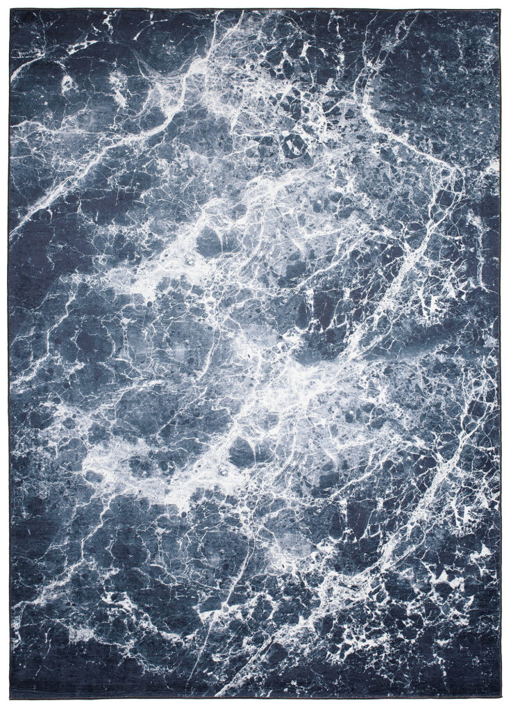 Tappeto Toscana Grigio Blu Scuro Chiaro Marmo