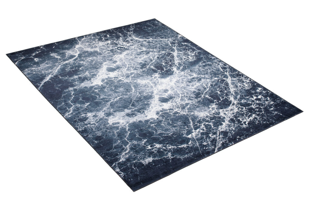 Tappeto Toscana Grigio Blu Scuro Chiaro Marmo