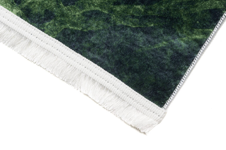 Tappeto Toscana con Frange Verde Grigio Oro