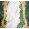 Tappeto Toscana con Frange Verde Grigio Oro