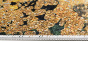 Tappeto Toscana con Frange Verde Grigio Oro