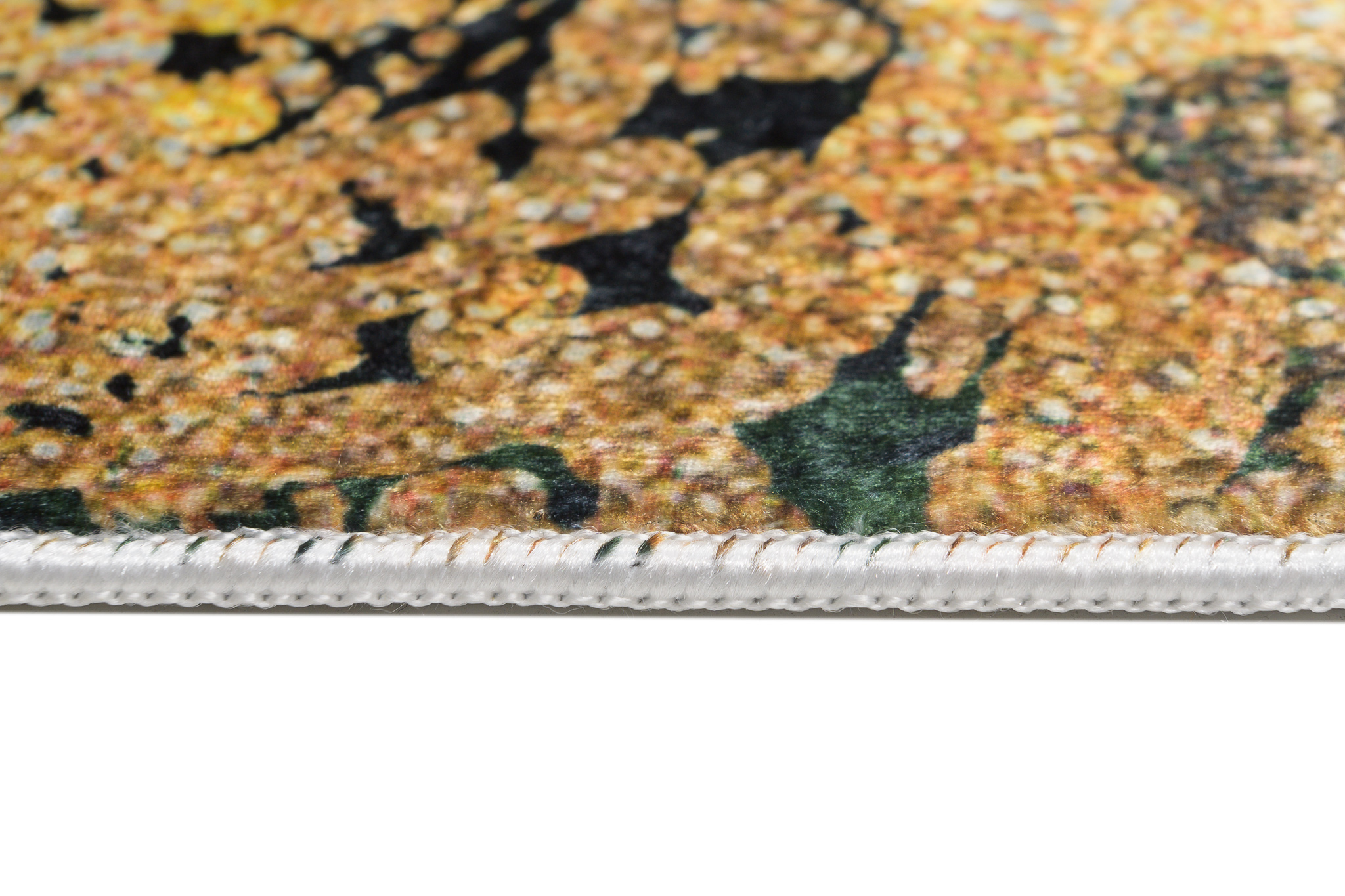 Tappeto Toscana con Frange Verde Grigio Oro