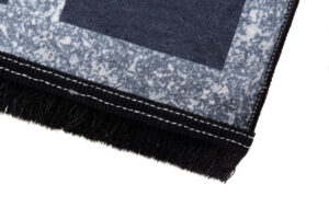 Tappeto Toscana con Frange Grigio Blu Cornice