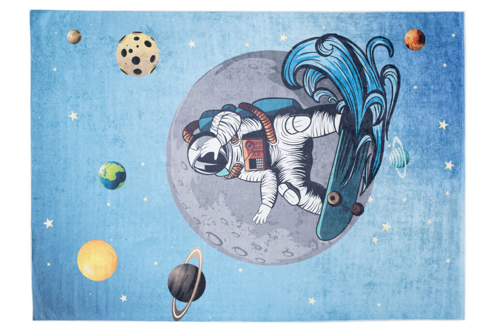 Tappeto Emma Bambini Blu Spazio Antiscivolo