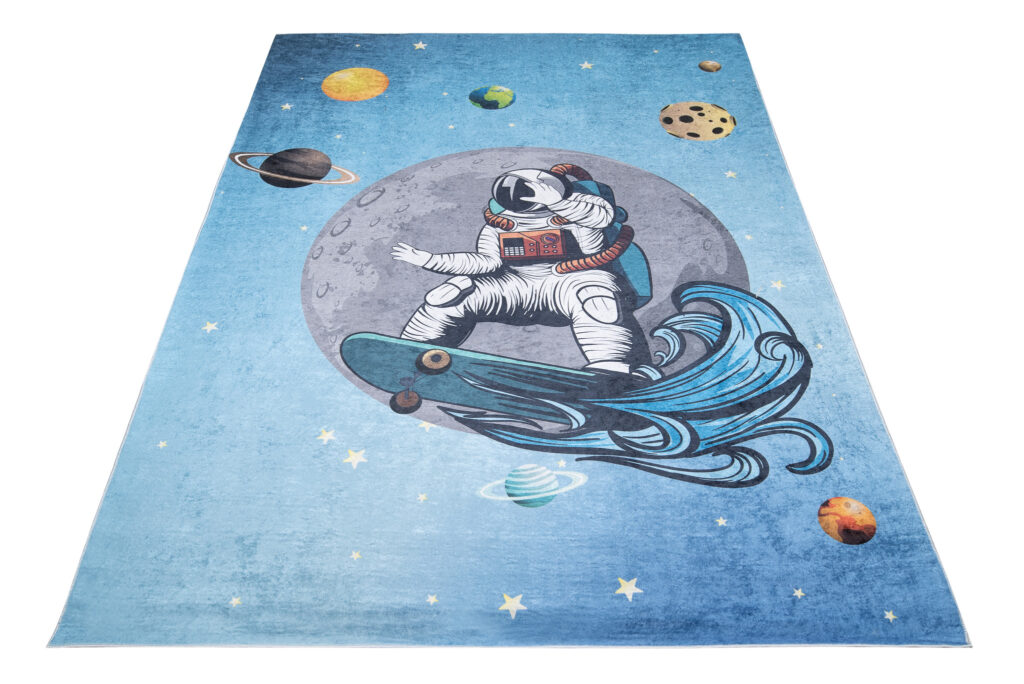 Tappeto Emma Bambini Blu Spazio Antiscivolo